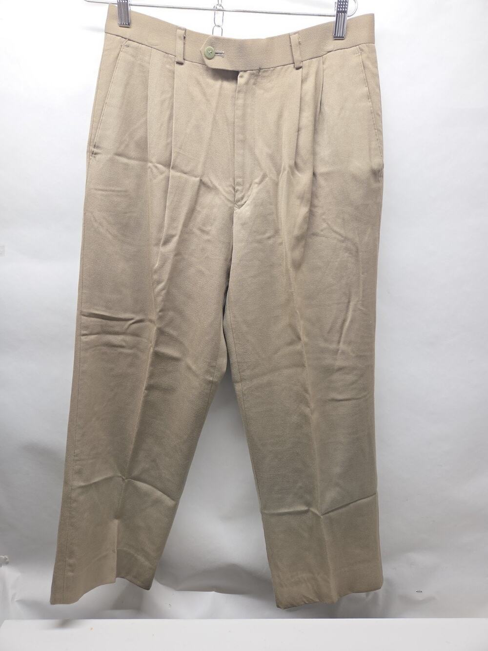 Louis Raphael Men’s Dress Pants Pleated Cuffed Beige size 33